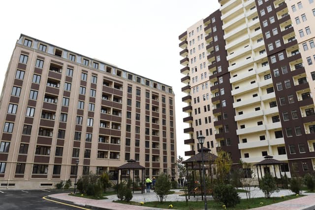 Sumqayit city, 12th microdistrict — residential buildings intended for refugees and internally displaced persons