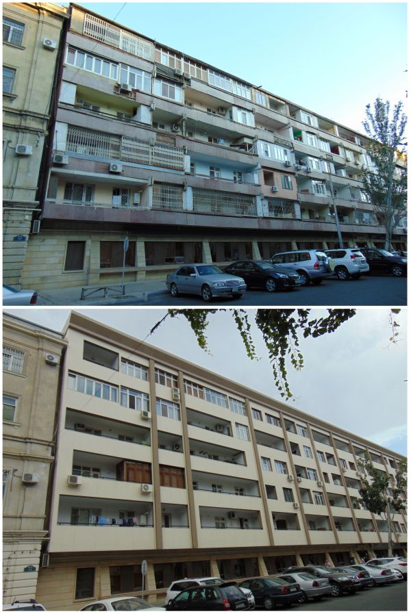 Reconstruction of a residential building Facade on Suleiman Rustam Street 3, Baku city