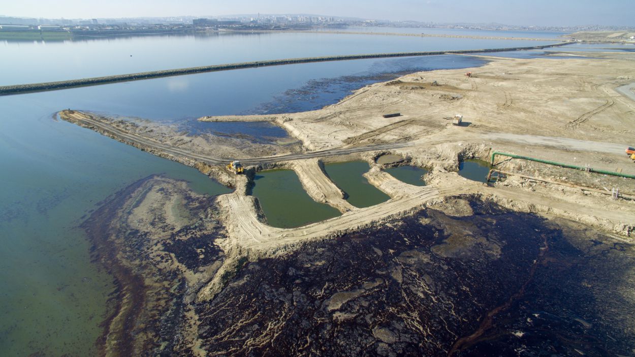 Historical restoration of Boyuk Shor Lake