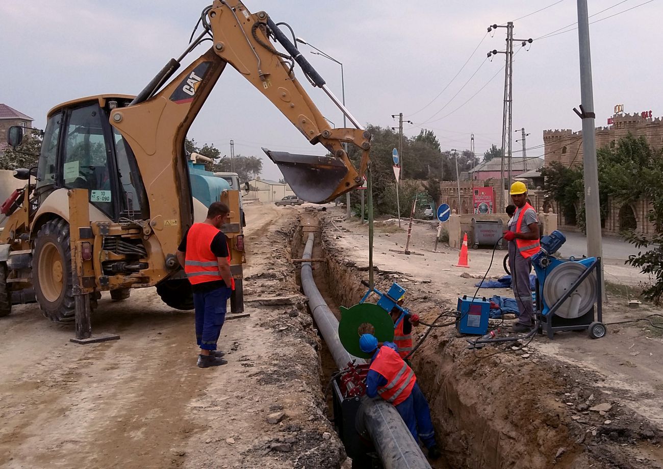Reconstruction of a water supply and sewage systems in Surahani (Baku)