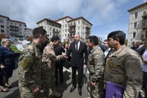 Construction of residential buildings in Shusha city