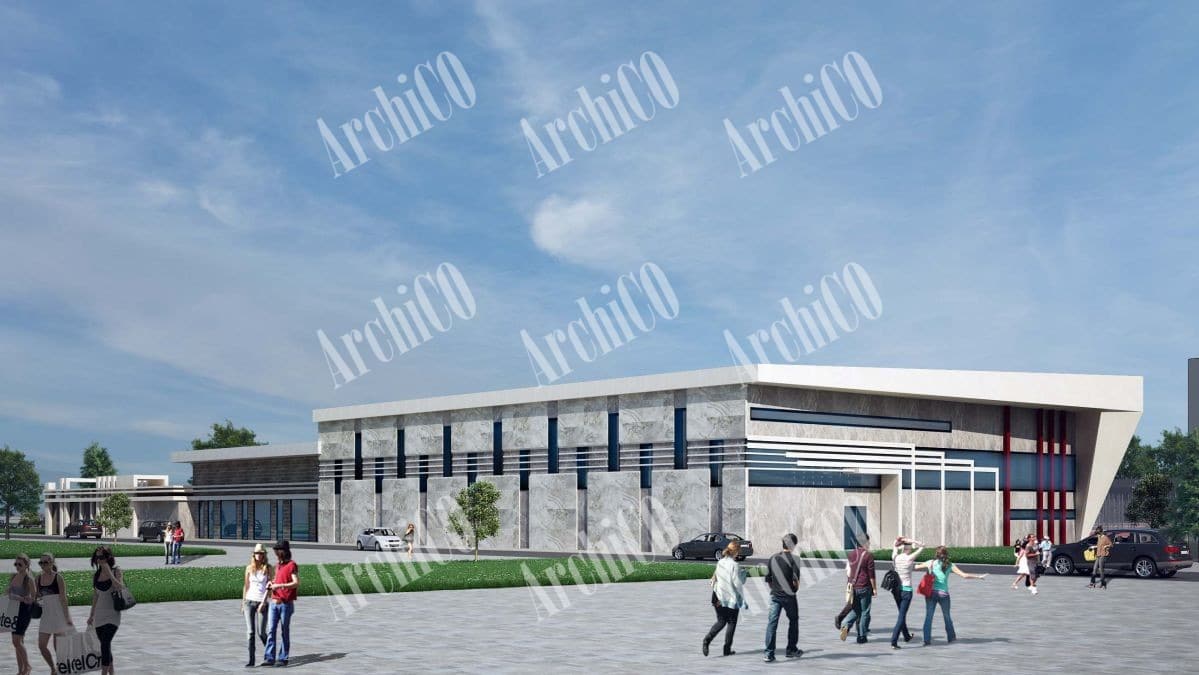 Catering facilities and stadiums of a sports school on Ashug Molla Juma street, Baku city