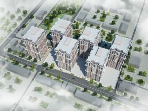 Высотные жилые комплексы спроектированные в 16-м окрестносте Сумгайыта