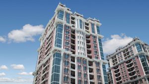 High-rise residential complexes designed in the 16th microdistrict in Sumgayit city