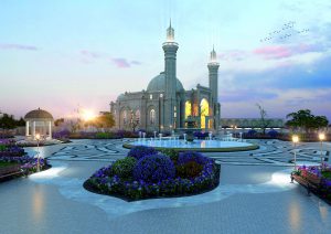 Fatimei Zahra mosque in Yeni Guneshli central massif, Surahani district, Baku city