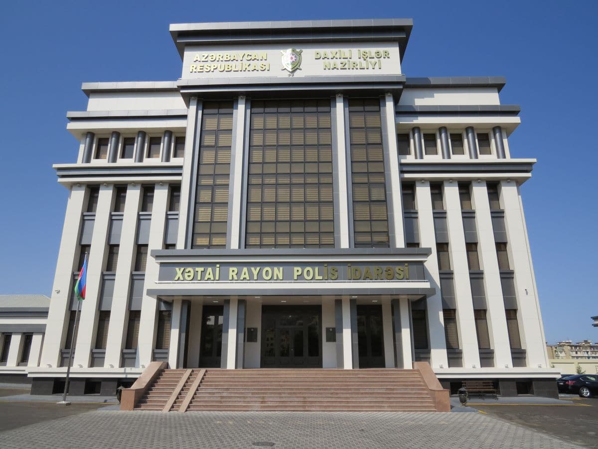The administrative building of the police department of Khatai district of Baku city